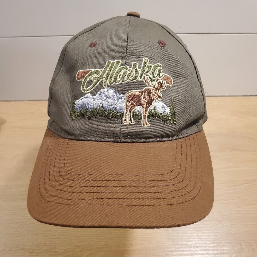 ALASKA Moose Hat Strapback Baseball Vintage 90s Cap Retro Dad Trucker 907
